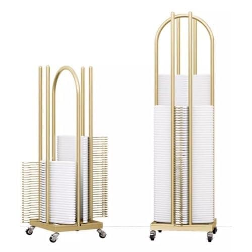 Suixtil Stapelbare Garderobenstange aus Metall mit Flaschenzug – eine platzsparende Lösung for Ihren Kleiderschrank oder Ihre Waschküche.(Gold,100x30x35cm) von Suixtil