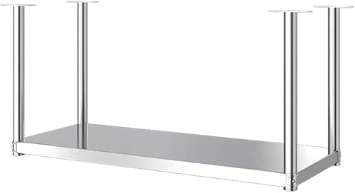 Suspended Stainless Steel Shelving Unit, Ceiling Kitchen Storage Rack, Restaurant Bar Warehouse Floating Sorting Rack(150x35x115cm) von Suixtil