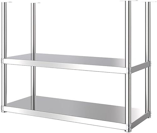 Suspended Stainless Steel Shelving Unit, Ceiling Kitchen Storage Rack, Restaurant Bar Warehouse Floating Sorting Rack(150x40x115cm) von Suixtil
