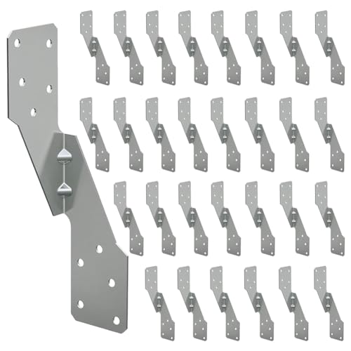 Sujurio 30 Stück Strong-Tie H2,5 A, feuerverzinkter Stahl, strapazierfähig, Hurricane-Gurte, Traversen/Sparren, einfach zu verwenden Sujurio 30 Stück Strong-Tie H2,5 A, feuerverzinkter Stahl, strapazierfähig, Hurricane-Gurte, Traversen/Sparren, einfach zu verwenden von Sujurio