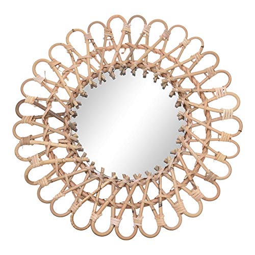 Sujurio 40 cm Nordisch Wicker Wand Rattan Runder Haus Wohnzimmer Badezimmer Wand Behang von Sujurio