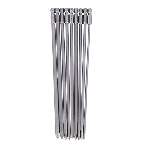 Sujurio 9 Stück 1/4 200 mm Ph1 Ph2 magnetische lange Sechskantkopf-Schraubendreher-Bits S2 elektrische Bohrmaschine Power Driver Werkzeuge von Sujurio