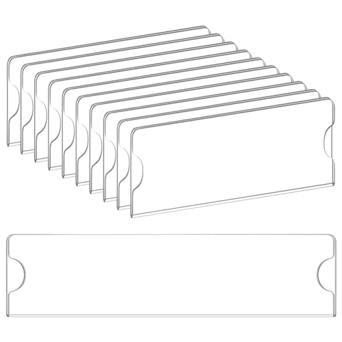 Sujurio Acryl-Namensschild-Halter, transparenter Acryl-Kunststoff-Schilderhalter, 5,1 x 20,3 cm, Rahmen, Wand-Namensschilder für Büro, Zuhause von Sujurio
