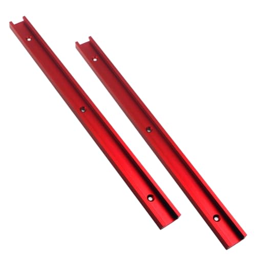 Sujurio Aluminium 400 mm doppelt geschnittenes Profil, universelle 3/4 T-Schiene mit vorgebohrten Befestigungslöchern, 30 Typ T-Schiene, Aluminiumlegierung von Sujurio