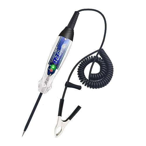 Sujurio Spannungsprüfstift Schwarz Spannungsprüfstift 4-60V DC Digital LED Schaltungsprüfer Lampentester mit Voltmeter Automatischer Spannungsprüfer Sujurio Spannungsprüfstift Schwarz Spannungsprüfstift 4-60V DC Digital LED Schaltungsprüfer Lampentester mit Voltmeter Automatischer Spannungsprüfer von Sujurio