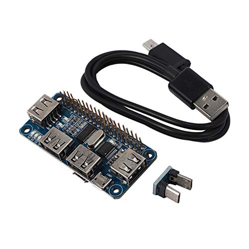 Sujurio USB-Hub-Hut mit 4 Anschlüssen für 3/2/Zero W Erweiterungsplatine, USB auf UART für serielles Debugging, kompatibel mit USB 2.0/1.1 von Sujurio