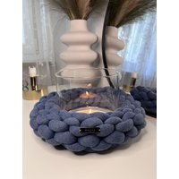 Dekokranz, Kranz, Grobstrickgarn, Nach Wunsch Auch in Anderen Farben Und Größen Erhältlich, Für Jede Jahreszeit, Ohne Windlicht von SukainaDesigns