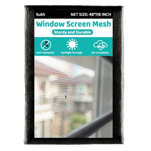Sukh 48 x 118 Fenster Bildschirm Mesh – Tür Bildschirm Ersatz Mesh Fiberglas Bildschirm Mesh Fenster Netz Bildschirm für Terrasse Veranda Tür Fenster Netz Bildschirm Sukh 48 x 118 Fenster Bildschirm Mesh – Tür Bildschirm Ersatz Mesh Fiberglas Bildschirm Mesh Fenster Netz Bildschirm für Terrasse Veranda Tür Fenster Netz Bildschirm von Sukh