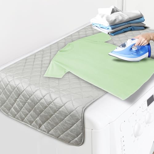 Sukh Magnetische Bügelmatte Decke – Faltbare Bügelmatte Tragbares Bügelbrett zum Bügeln von Kleidung, hitzebeständige Matte, tragbar, doppelseitig, für Reisen, Büro, Studentenwohnheim, 1 Stück von Sukh