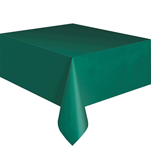 Suki suki Party Einweg-Tischdecke aus Kunststoff, 1,4 m x 2,8 m, Smaragdgrün von Suki