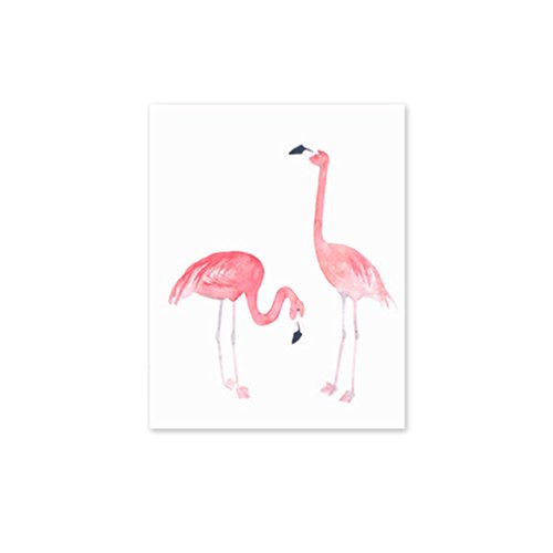 Sukisuki Flamingo, modernes Wandbild, Kunstdruck, Wand Deko Rahmenlos Zeichnen Malen, 2#, 30cm x 40cm von Sukisuki