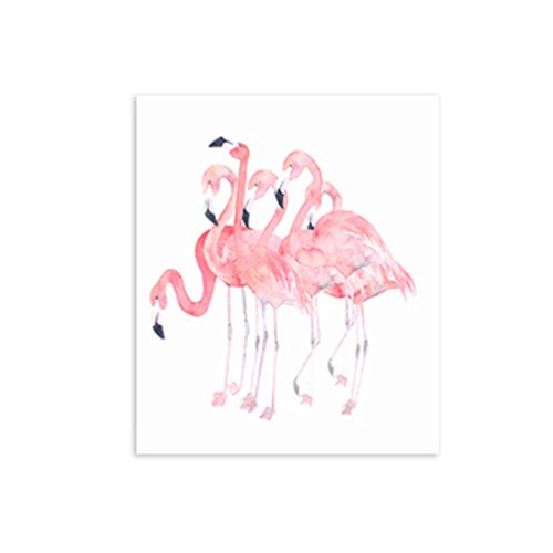 Sukisuki Flamingo, modernes Wandbild, Kunstdruck, Wand Deko Rahmenlos Zeichnen Malen, 3#, 40cm x 50cm von Sukisuki