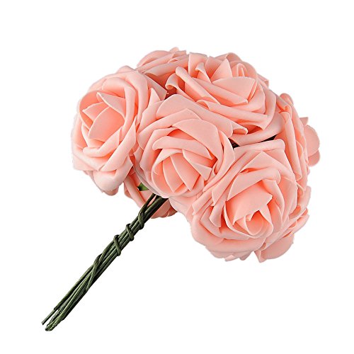 Sukisuki Künstliche Blumen, Schaumstoff-Rosen, Blumenstrauß für Hochzeit, Dekoration, 10 Stück, rose, Einheitsgröße von Sukisuki