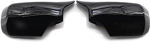 Sukori Auto Seitenspiegel Abdeckungen für BMW E46 E39 Limousine/Touring 1998–2005,Staubdicht Seite Flügel Spiegel Kappen Ersatz Rückspiegel Abdeckung,A-Black1 von Sukori
