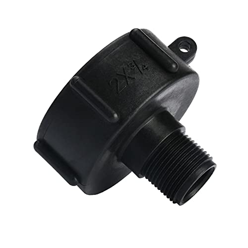 IBC-Tankadapter Kunststoff-Schlauchanschluss S60X6 Grobgewindekappe auf 3/4 "Wasserhahn-Adapter für IBC-Tonnenventil von sukudon