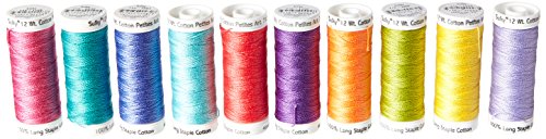 Sulky 712-34 Summer Collection Crossroads Cotton Petites 12 Gewicht, 10 Stück pro Packung, mehrfarbig von Sulky