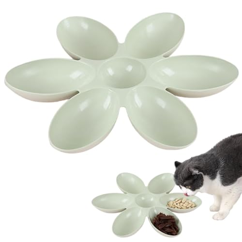 Katzenfutternapf, wiederverwendbarer Futternapf für Haustiere in Blütenblattform mit 6 Gittern, Rutschfester, langlebiger Katzenfutterspender für Hauskatzen, Katzennäpfe für Futter und Wasser(Green) Katzenfutternapf, wiederverwendbarer Futternapf für Haustiere in Blütenblattform mit 6 Gittern, Rutschfester, langlebiger Katzenfutterspender für Hauskatzen, Katzennäpfe für Futter und Wasser(Green) von Sullosing