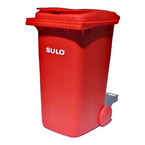 Mini-Mülltonne original SULO kleine Ausführung ROT Miniatur Behälter Aufbewahrung Stiftehalter Büro Spielzeug von Sulo