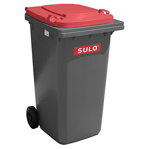SULO 2 Rad Müllgroßbehälter 240 grau mit Rotem Deckel SULO 2 Rad Müllgroßbehälter 240 grau mit Rotem Deckel von Sulo