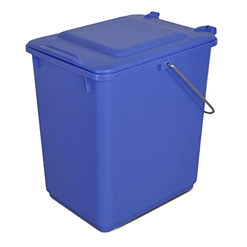 SULO Bio Boy 10 Liter mit Deckel und Henkel – Geruchsdicht und leicht Abwaschbar – Als Bio Mülleimer Komposteimer geeignet - Der Vorsortierbehälter für die Küche Nicht nur für Biomüll (blau) von Sulo