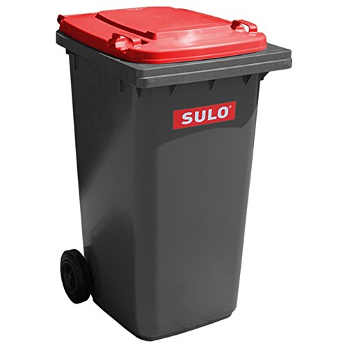 SULO Mülltonne Müllbehälter 2 Rad MGB ***80 Liter grau mit rotem Deckel*** SULO Mülltonne Müllbehälter 2 Rad MGB ***80 Liter grau mit rotem Deckel*** von Sulo