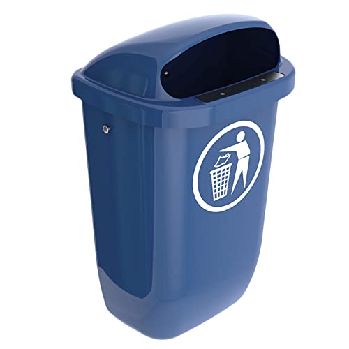 SULO Papierkorb Mülleimer Außenbereich DIN PK, Inhalt 50 l - Blau von Sulo