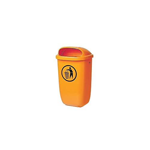 Sulo 1052434 Abfallbehälter 50l Kunststoff orange H650xB395xT250mm mit Regenhaube von Sulo