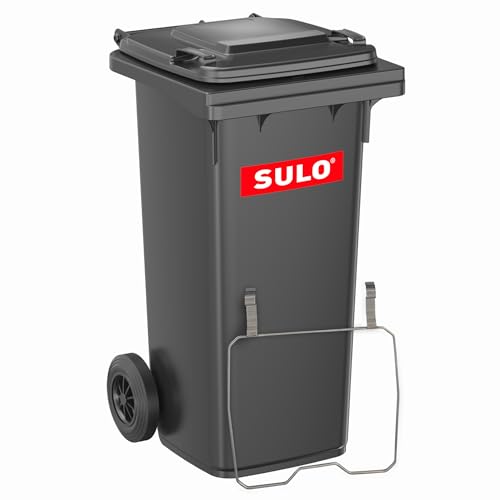 Sulo 120 Liter Müllbehälter Mülltonne Abfalltonne + Müllsack-Haltering | Anthrazit | Für alle DIN-Kammschüttungen |Made in DE| Extra Starker Kunststoff | Vollgummiräder | Leicht zu Reinigen | UV-Fest Sulo 120 Liter Müllbehälter Mülltonne Abfalltonne + Müllsack-Haltering | Anthrazit | Für alle DIN-Kammschüttungen |Made in DE| Extra Starker Kunststoff | Vollgummiräder | Leicht zu Reinigen | UV-Fest von Sulo