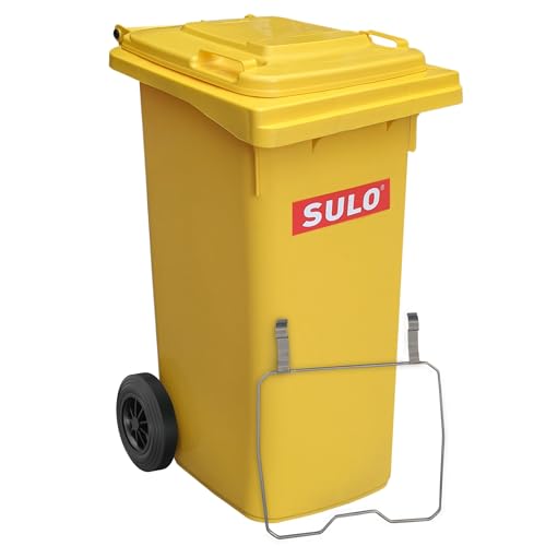 Sulo 120 Liter Müllbehälter Mülltonne Abfalltonne + Müllsack-Haltering | Gelb | Für alle DIN-Kammschüttungen |Made in DE|Extra Starker Kunststoff | Vollgummiräder | Leicht zu Reinigen | UV-Fest Sulo 120 Liter Müllbehälter Mülltonne Abfalltonne + Müllsack-Haltering | Gelb | Für alle DIN-Kammschüttungen |Made in DE|Extra Starker Kunststoff | Vollgummiräder | Leicht zu Reinigen | UV-Fest von Sulo