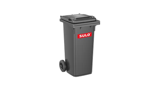 Sulo 120 Liter Müllbehälter Mülltonne Abfalltonne | Grau | Für alle DIN-Kammschüttungen |Made in DE|Extra Starker Kunststoff | Vollgummiräder | Leicht zu Reinigen | UV-Fest von Sulo