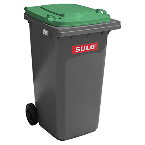 SULO 2 Rad Müllgroßbehälter 240 grau mit grünem Deckel SULO 2 Rad Müllgroßbehälter 240 grau mit grünem Deckel von Sulo