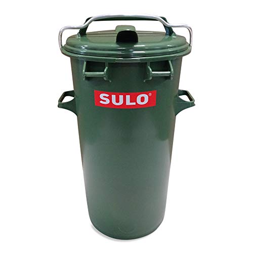 Sulo 50 L Mülltonne Müllbehälter Systemmülleimer, Farbe grün - Ausführung mit oder ohne ALU-Verschlussbügel (50 L mit ALU-Bügel) von Sulo