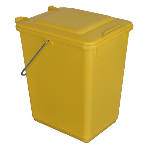 SULO Bio Boy 10 Liter mit Deckel und Henkel – Geruchsdicht und leicht Abwaschbar – Als Bio Mülleimer Komposteimer geeignet - Der Vorsortierbehälter für die Küche Nicht nur für Biomüll (gelb) von Sulo