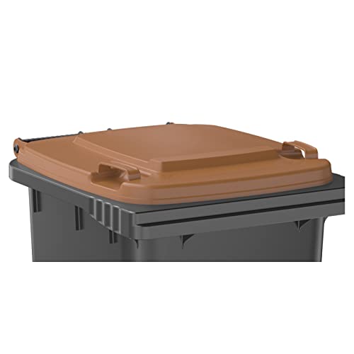 Sulo Farbiger Deckel Ersatzdeckel Mülltonne CITYBAC 240 Mülltonnendeckel Mülltrennung Altpapier Bio-Müll Wertstoffe Restmüll (Braun) von Sulo