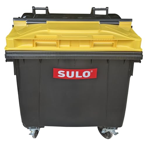 Sulo Graue Mülltonne Müllcontainer MGB 1100 Liter mit Einwurfdeckel in Gelb | Müllgroßbehälter Abfallcontainer Container | 4-Rad-Behälter mit Flachdeckel Sulo Graue Mülltonne Müllcontainer MGB 1100 Liter mit Einwurfdeckel in Gelb | Müllgroßbehälter Abfallcontainer Container | 4-Rad-Behälter mit Flachdeckel von Sulo