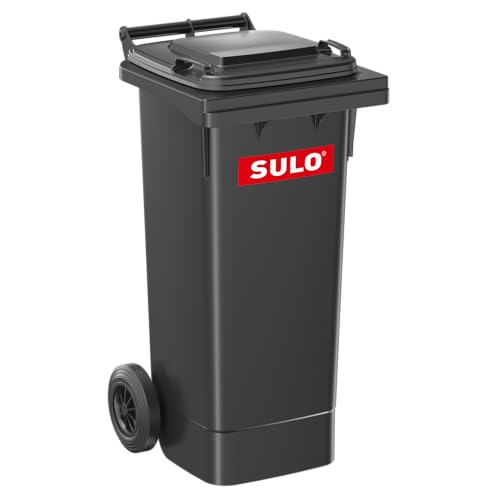 Sulo Mülltonne 80 L, grau, Mülltonne, Recycling Bin, Müll Container mit Deckel, Selective Sortieren (22117) von Sulo