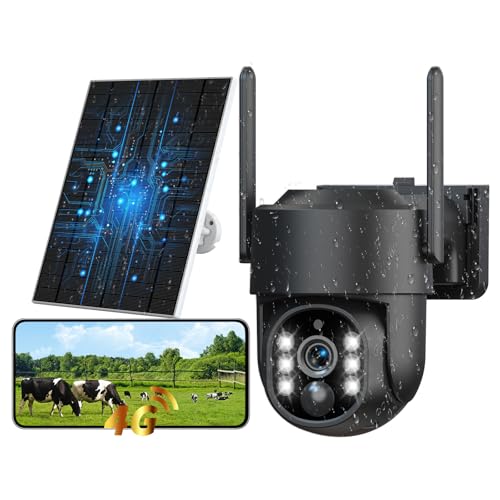 4MP Überwachungskamera Aussen Solar Akku, 2.4GHz & 5GHz WiFi WLAN Kamera Outdoor, PTZ Außenkamera, WLAN Kabellos PIR-Bewegungserkennung, Automatische Verfolgung Zwei-Wege-Audio 4MP Überwachungskamera Aussen Solar Akku, 2.4GHz & 5GHz WiFi WLAN Kamera Outdoor, PTZ Außenkamera, WLAN Kabellos PIR-Bewegungserkennung, Automatische Verfolgung Zwei-Wege-Audio von Suloron