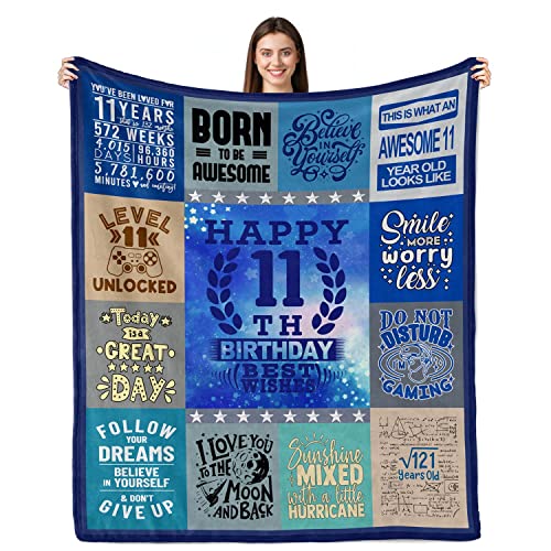 Sulpoie Geburtstagsgeschenk für 11-jährige Jungen zum 11. Geburtstag, Überwurf, Decke, Überwurf, 127 x 152,4 cm Sulpoie Geburtstagsgeschenk für 11-jährige Jungen zum 11. Geburtstag, Überwurf, Decke, Überwurf, 127 x 152,4 cm von Sulpoie