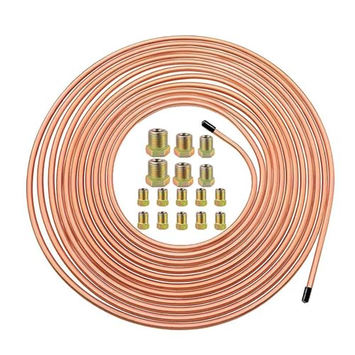 Automobilbremskabel, beschichtetes Legierungsrohr, 30x28x1cm, weicher Kupferrohrschlauch, Bremslinienanpassungskit, einfache Installation und Reparatur, ideal zum und Getriebe von Sulxyi