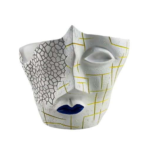 Face Planter Pot Human Face Vase Head Planter Face Plant Pot Face Head Planter Pot Unique Human Face Design Sturdy and Stable Base for Indoor Outdoor Garden von Sulxyi