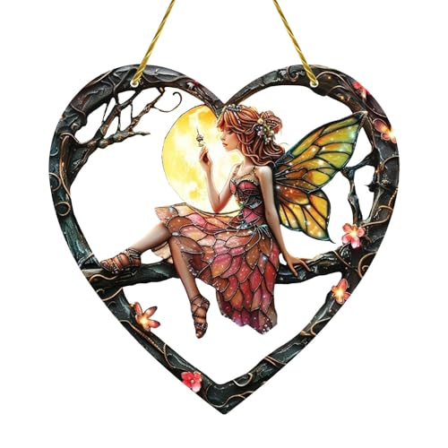 Feen-Sonnenfänger, Feen Acryl Fensterbehang, Feen Glas Sonnenfänger, Kristall Sonnenfänger, Garten Sonnenfänger, Bezaubernde Fee Design Lebendiges gebeiztes Acrylmaterial für Fenster Garten Feen-Sonnenfänger, Feen Acryl Fensterbehang, Feen Glas Sonnenfänger, Kristall Sonnenfänger, Garten Sonnenfänger, Bezaubernde Fee Design Lebendiges gebeiztes Acrylmaterial für Fenster Garten von Sulxyi
