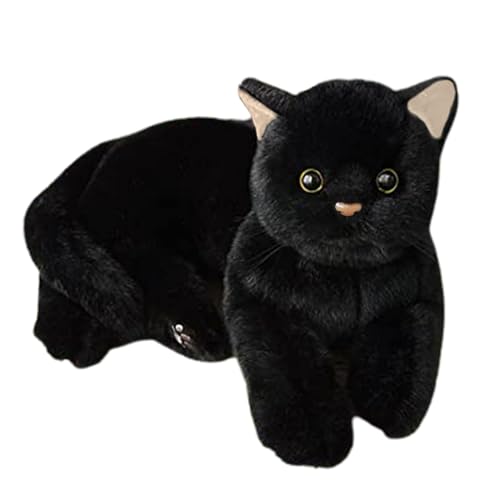 Gefülltes schwarzes Katzenspielzeug – kuschelige weiche Katzenpuppe – bequeme Plüschtierfigur zum Umarmen, Nickerchen, Schlafen, Ausruhen Gefülltes schwarzes Katzenspielzeug – kuschelige weiche Katzenpuppe – bequeme Plüschtierfigur zum Umarmen, Nickerchen, Schlafen, Ausruhen von Sulxyi