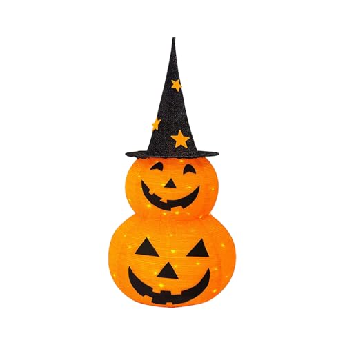 Halloween-Kürbisdekorationen, batteriebetriebene Halloween-, Jack-O-Lanternkürbis, mit Top-Hut, 34,5 x 4,5 x 44,8 cm, vielseitige Beleuchtung, für Zuhause, Garten, Halloween-Kürbisdekorationen, batteriebetriebene Halloween-, Jack-O-Lanternkürbis, mit Top-Hut, 34,5 x 4,5 x 44,8 cm, vielseitige Beleuchtung, für Zuhause, Garten, von Sulxyi