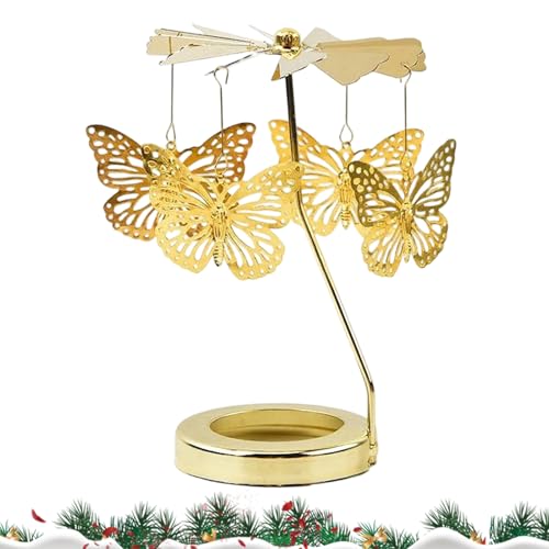 Kerzen- – drehbarer Weihnachts-Kerzenhalter mit Tablett, dekorativer Tischaufsatz für Wohnung, Arbeitszimmer, Hochzeit, Festival, Büro, Innenbereich, Restaurant, Eingangsbereich von Sulxyi