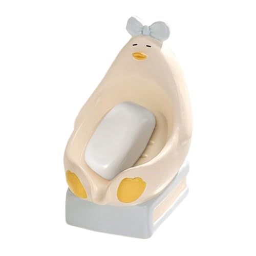 Niedliche Entenform -Seifenschale, kompakte leichte Konstruktion, 16x14,5 x 10 cm, Entlassungsseifenschalehalter, Badezimmerschalendekor, Keramik -Entendesign, für Küchenbad Niedliche Entenform -Seifenschale, kompakte leichte Konstruktion, 16x14,5 x 10 cm, Entlassungsseifenschalehalter, Badezimmerschalendekor, Keramik -Entendesign, für Küchenbad von Sulxyi