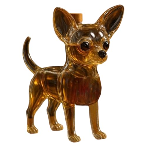 Spirituosenflaschen - Glas Spirituosenflasche Hund Alkohol Dekanter Für Whisky | Aufbewahrungsbehälter Deko Für Zuhause Vodka Tequila Bourbon Männer Geburtstag Weihnachten Party Trinken von Sulxyi