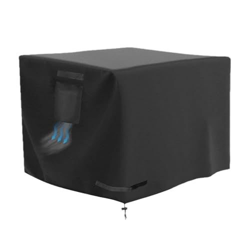 Square Fire Pit Cover, 30 Zoll, UV -resistente Stoff schützt, wasserdichte Feuertischabdeckungen, winddichtem Kaminabdeckung im Freien, elegantes schwarzes Design, für den Garten von Terrassen Camping von Sulxyi