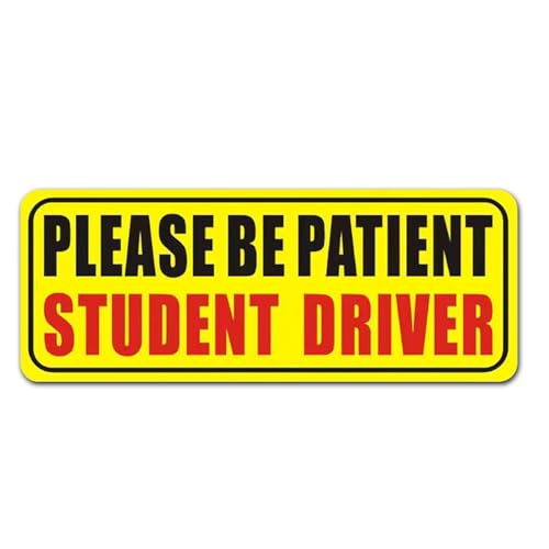 Student Driver Magnet, Student Driver Sticker, New Drivers Magnetic, Magnetic Car Signs, New Driver Bumper Safety Sign, with 9x4 Inches Clear Visibility Easy Installation for Car von Sulxyi