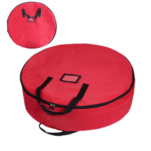 Sulxyi Aufbewahrungsbox für Ornamente, Weihnachtskranz-Aufbewahrungstasche, Reißverschluss-Girlande, Organizer-Box für Ornamente, unter dem Bett, Garage, Schrank, Halloween-Spielzeug von Sulxyi