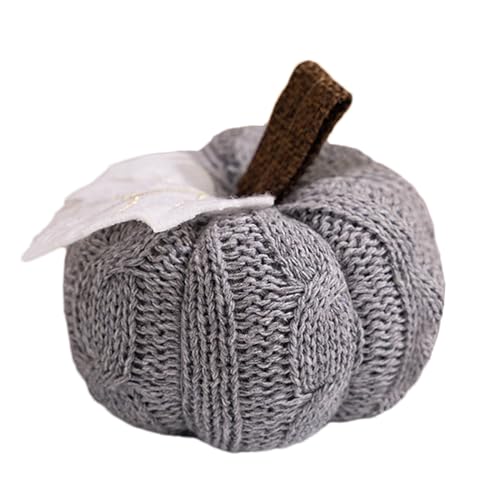 Sulxyi Dekorative Kürbisse für den Tisch, wiederverwendbarer Strickkürbis – weiche dekorative Ornamente, gehäkelte Kürbisse für Halloween, Ostern, Weihnachten von Sulxyi